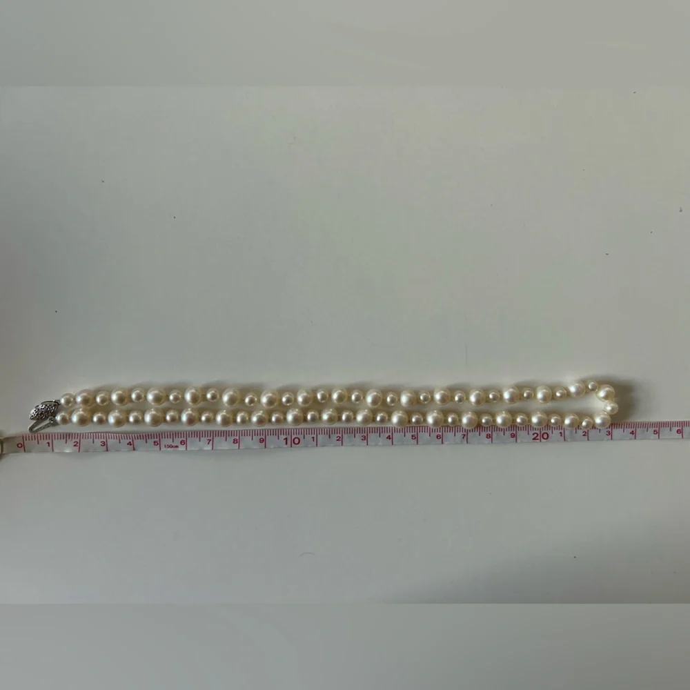 Blue Nile Freshwater Cultured Pearl Garland Necklace in 14k White Gold